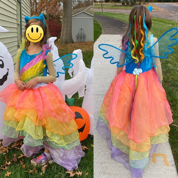 Chasing Fireflies Other - Chasing Fireflies My Little Pony Rainbow Dash Halloween Costume Girls Size 8